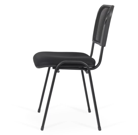 Scaun conferinta VENTO, spatar Mesh, cadru metalic, Negru [6]