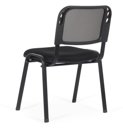 Scaun conferinta VENTO, spatar Mesh, cadru metalic, Negru [1]