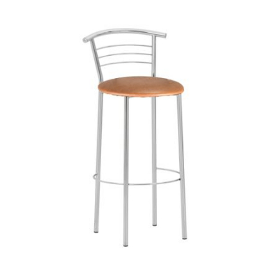 Mobilier pentru bucătărie - Scaun de bar Baroque Hoker, Aramiu piele ecologica