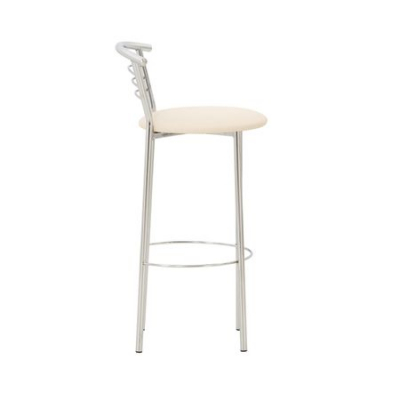 Scaun de bar Baroque Hoker, Crem piele ecologica [2]