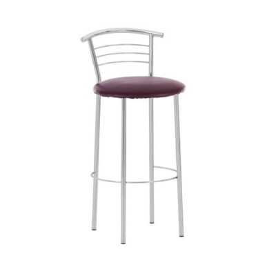 Scaune de bucătărie - Scaun de bar Baroque Hoker, Mov piele ecologica