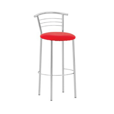Scaune de bucătărie - Scaun de bar Baroque Hoker, Rosu piele ecologica