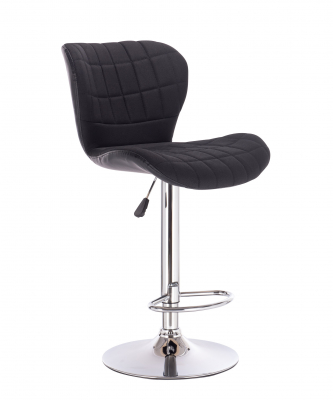 Scaun de bar HOLTSHIRE, PU+Textil, Negru [2]