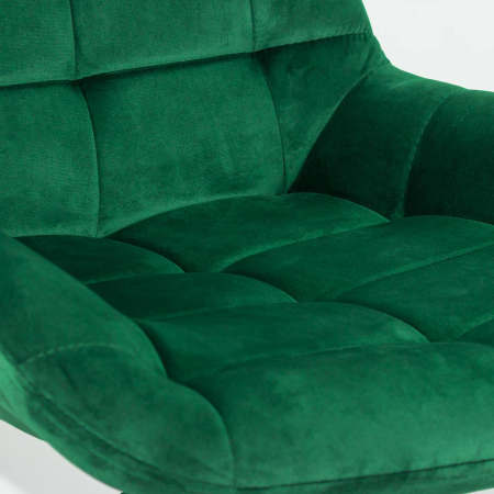 Scaun de bar Lugano, verde, catifea [2]