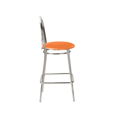 Scaun de bar Picard Hoker, portocaliu, piele ecologica [2]