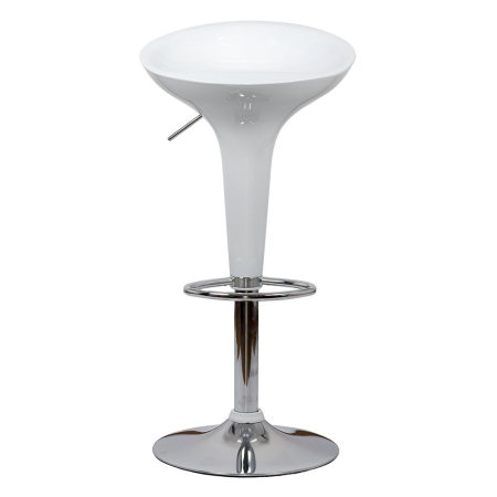 Scaun de bar Roma, alb, plastic [1]