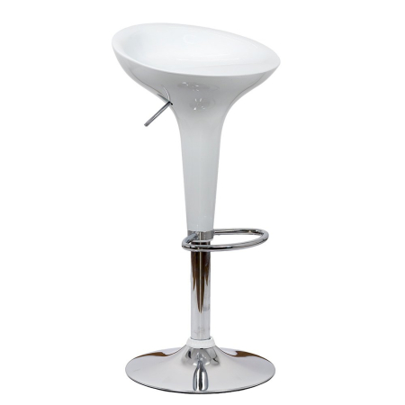 Scaune de bar - Scaun de bar Roma, alb, plastic
