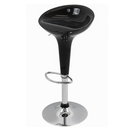 Scaun de bar Roma, negru, plastic [1]