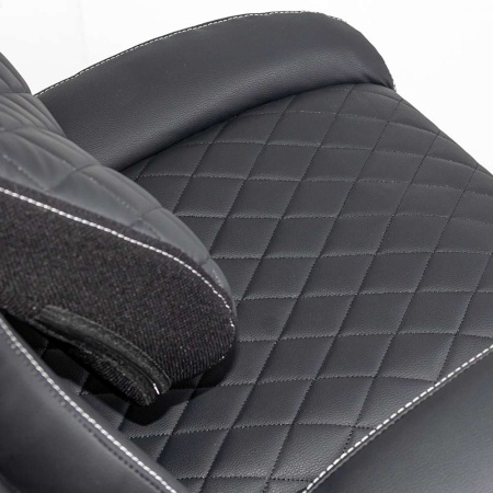Scaun de bar Titan 115, negru, piele ecologica [2]