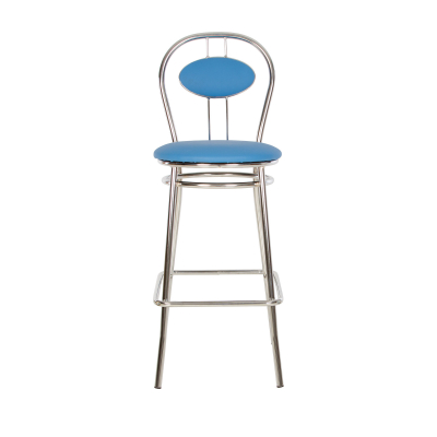 Scaun de bar Wegner Hoker, Albastru deschis piele ecologica [1]