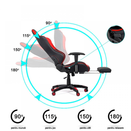 Scaun de birou Aeron 142, rosu, piele ecologica [1]