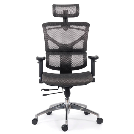 Scaun de birou Comfort 133, gri, plasa [1]