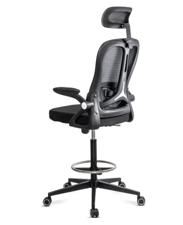 Scaun de birou ELEVATE, suport pentru picioare reglabil, Mesh, Negru [2]
