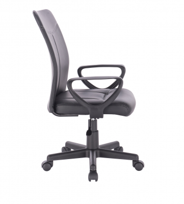 Scaun de birou ergonomic BARMENDA, PU, Negru [2]
