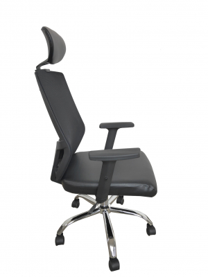 Scaun de birou ergonomic BONANZA, PU+Mesh, cu suport lombar si tetiera [2]