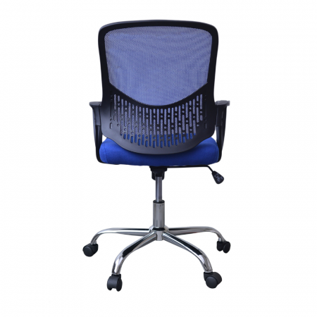 Scaun de birou ergonomic GRAVO, Albastru, Mesh/Textil [3]
