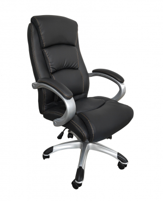 Scaun de birou ergonomic OPTIMAL, PU, Negru [2]