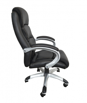 Scaun de birou ergonomic OPTIMAL, PU, Negru [1]