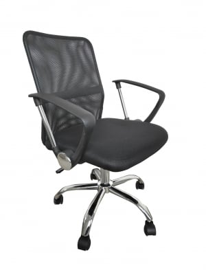 Scaun de birou ergonomic SHAN, Mesh, Negru [1]