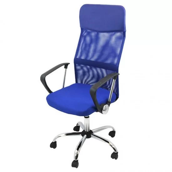 Scaun de birou ergonomic TAZZ Mesh/ piele ecologica Albastru [1]