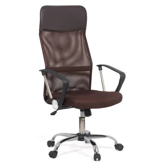 Scaune de birou - Scaun de birou ergonomic TAZZ Mesh/ piele ecologica Maro