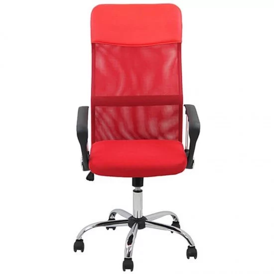 Scaun de birou ergonomic TAZZ Mesh/ piele ecologica Rosu [1]