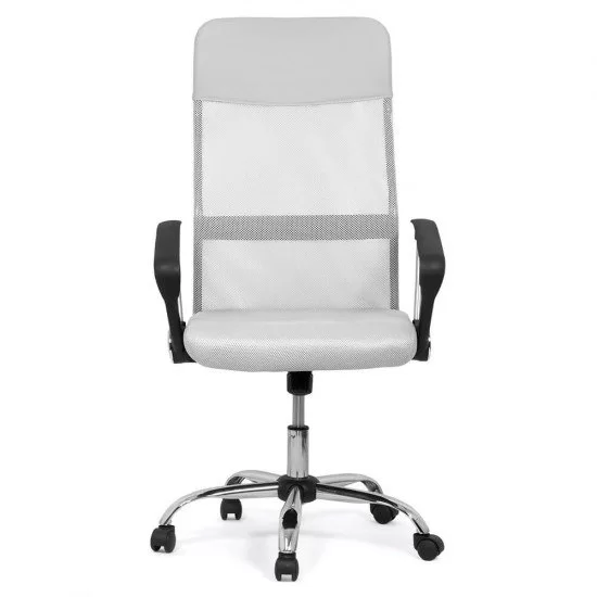 Scaun de birou ergonomic TAZZ Mesh/ piele ecologica Alb [4]