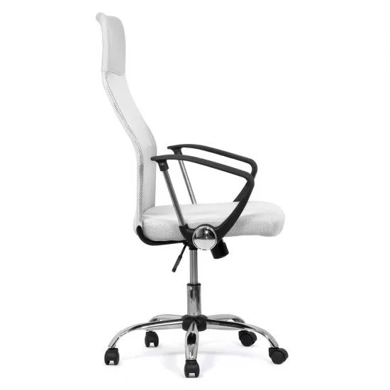 Scaun de birou ergonomic TAZZ Mesh/ piele ecologica Alb [2]
