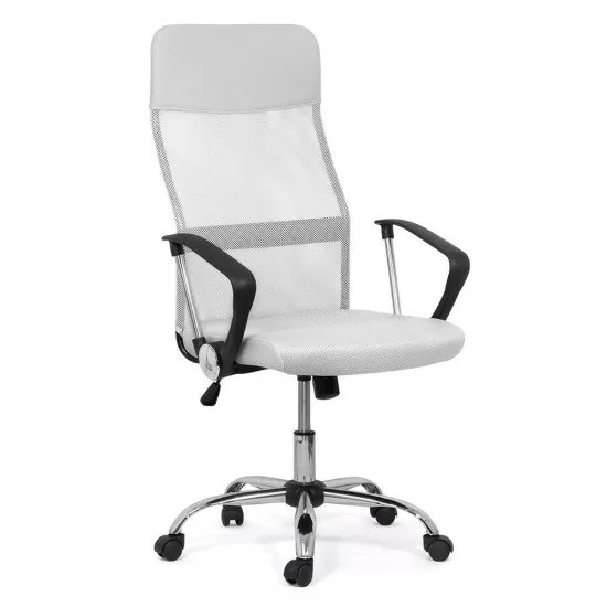 Scaune de birou - Scaun de birou ergonomic TAZZ Mesh/ piele ecologica Alb