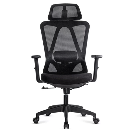 Scaun de birou ergonomic Vertex 135, Negru, Mesh [1]