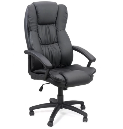 Scaune directoriale - Scaun de birou EXECUTIVE, reglabil pe inaltime, piele ecologica, Negru