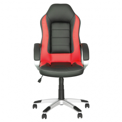 Scaun de birou gaming RECO, Negru-rosu piele ecologica [1]