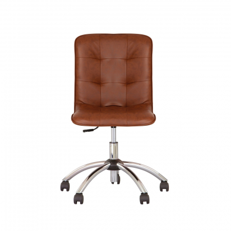 Scaun de birou MALMA GTS CHROME, Maro deschis piele ecologica [1]