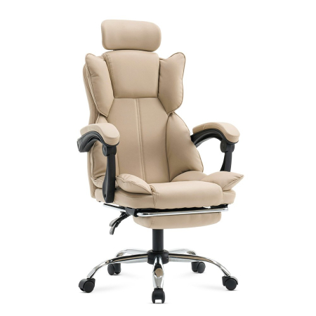 Scaune de birou - Scaun de birou Matrix, crem, piele ecologica