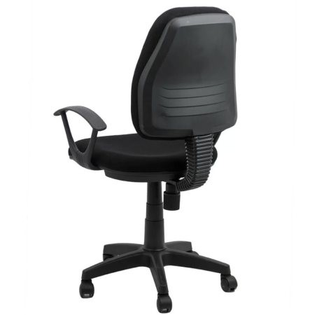 Scaun de birou NOVA, reglabil pe inaltime, stofa, Negru [3]