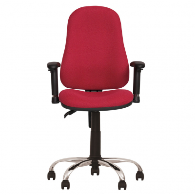 Scaun de birou OFFICE GTR CHROME, Rosu stofa fiji [1]