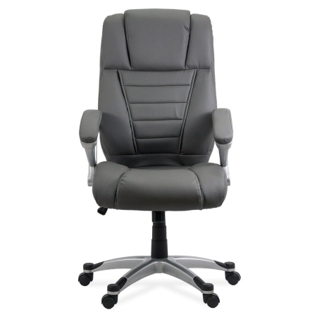 Scaun de birou Optima 81, gri, piele ecologica [2]
