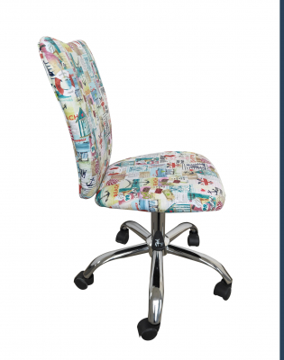 Scaun de birou pentru copii SHAPE, Stofa cu motive marine [1]