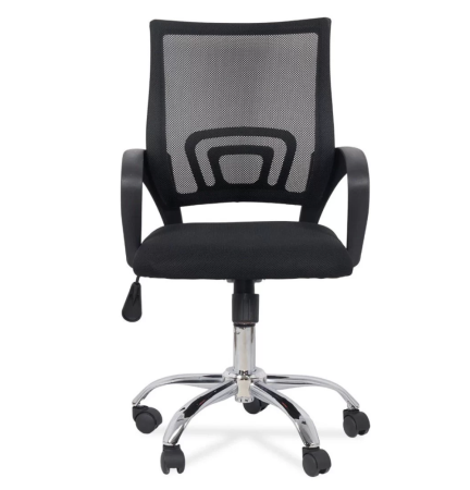 Scaun de birou JUNIOR, reglabil pe inaltime, Mesh, Negru [4]