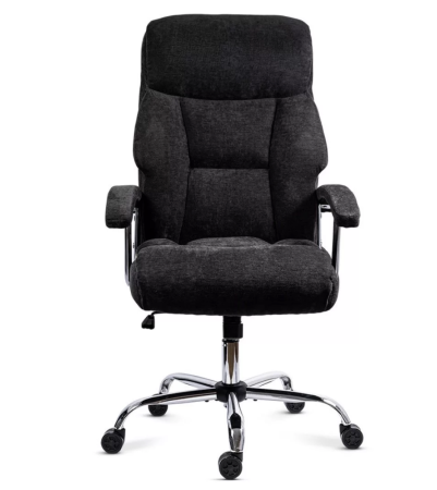 Scaun de birou TITAN, mecanism balans, stofa, Negru [1]
