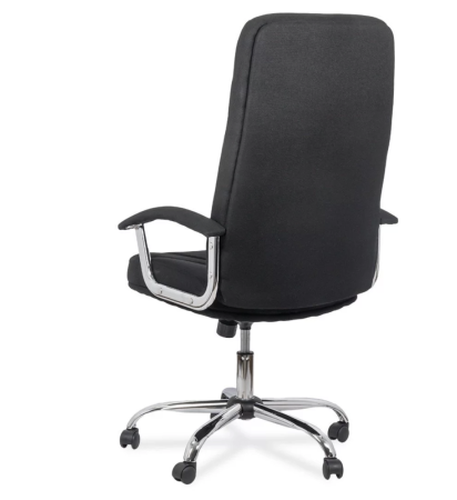 Scaun de birou VEGA, mecanism balans, stofa, Negru [3]