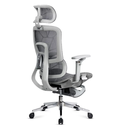 Scaun de birou VISION, brate 4D, mesh respirabil, Gri [2]