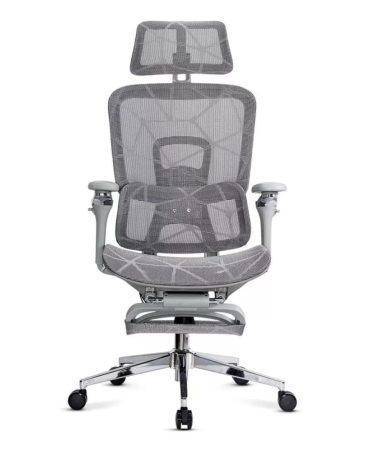 Scaun de birou VISION, brate 4D, mesh respirabil, Gri [5]
