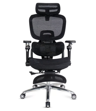 Scaun de birou VISION, brate 4D, mesh respirabil, Negru [1]