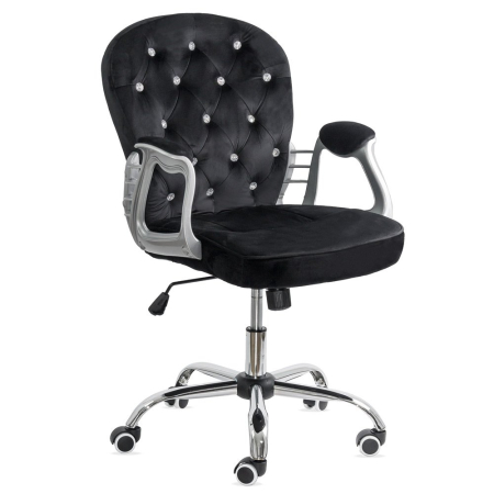 Scaun de birou Yukon, negru, catifea [1]