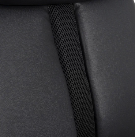 Scaun de birou ZENITH, suport pentru picioare, recliner 135°, Piele ecologica, Negru [7]