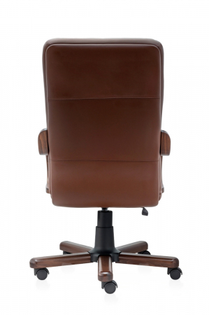 Scaun directorial ATLAS EXTRA  piele naturala, Maro inchis [3]