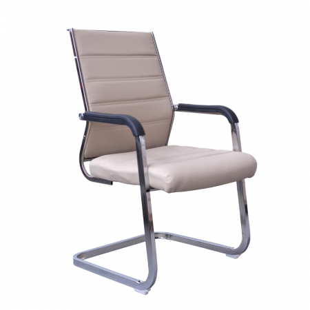 Scaune de conferinta - Scaun de vizitator ergonomic OMO CF, Bej piele ecologica