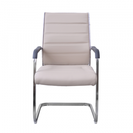 Scaun de vizitator ergonomic OMO CF, Bej piele ecologica [1]