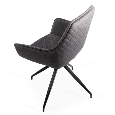 Scaun dining Aida 193, gri, catifea [2]
